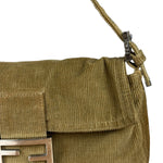 Fendi Brown Corduroy Baguette