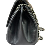 Chanel Black Leather Mademoiselle Accordion Flap Bag 2000