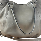 Prada Grey Vitello Daino Leather 2Way Handbag