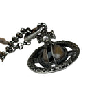 Vivienne Westwood Gunmetal 3D Orb Necklace
