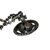 Vivienne Westwood Gunmetal 3D Orb Necklace