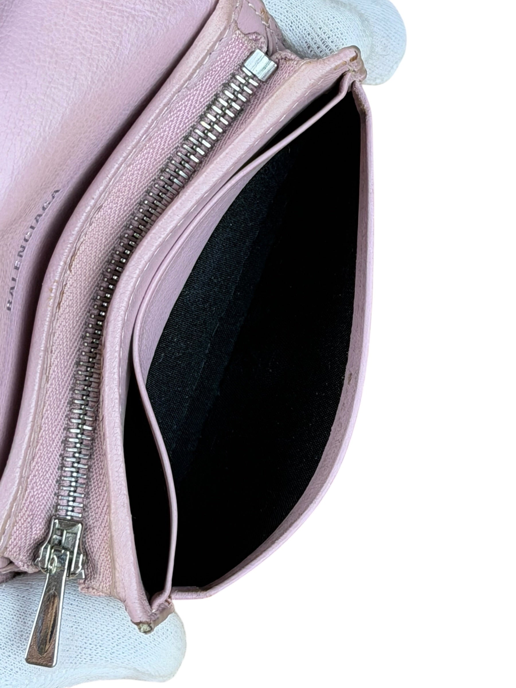 Balenciaga Power Pink Cash/Coin/Card Flap Holder