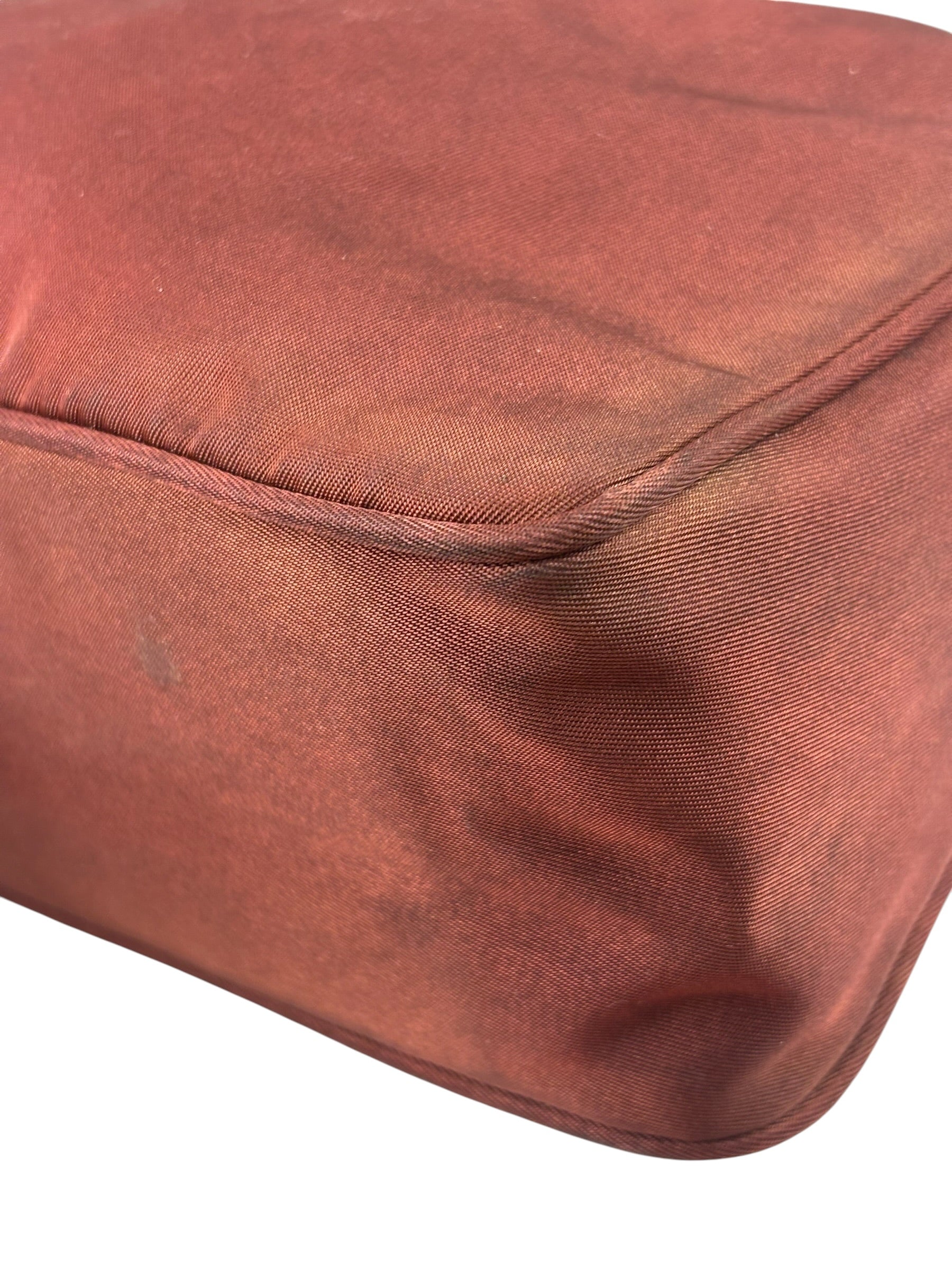 Prada Vintage Burgundy Nylon Pochette