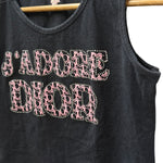 Christian Dior Black Rhinestone J'adore Dior Cotton Tank Top