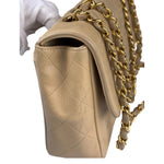 Chanel Vintage Beige Clair Quilted Leather Classic Flap Shoulder Bag 1955