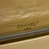 Chanel Beige Quilted Leather Two-Toned Double Flap Bag '94-'96