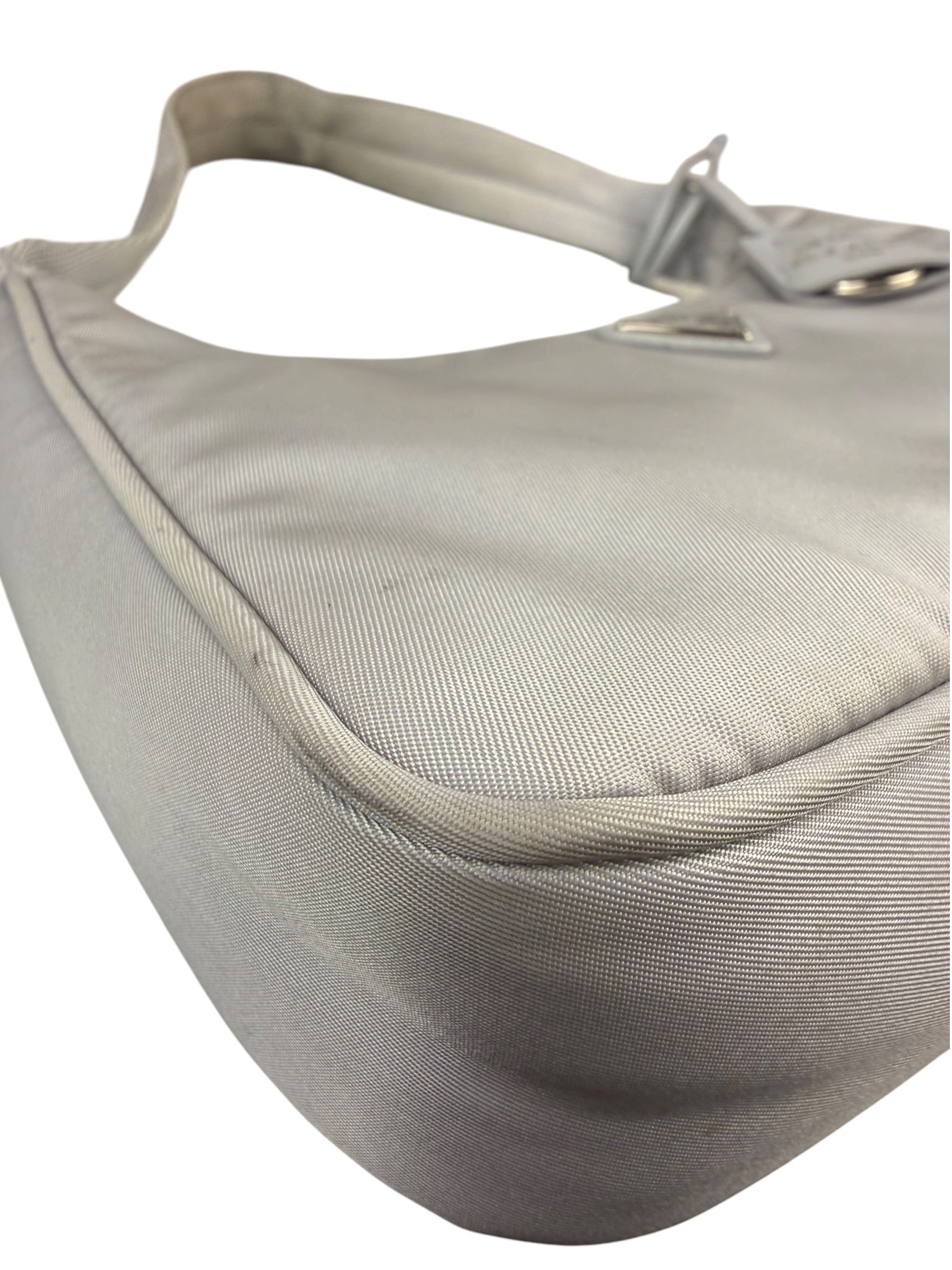 Prada Grey Nylon Re-Edition Pochette