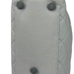 Chanel Grey Quilted Leather Trim Bowling Bag 2000