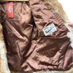 Vintage Brown/Ivory Rabbit Fur Coat
