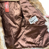 Vintage Brown/Ivory Rabbit Fur Coat