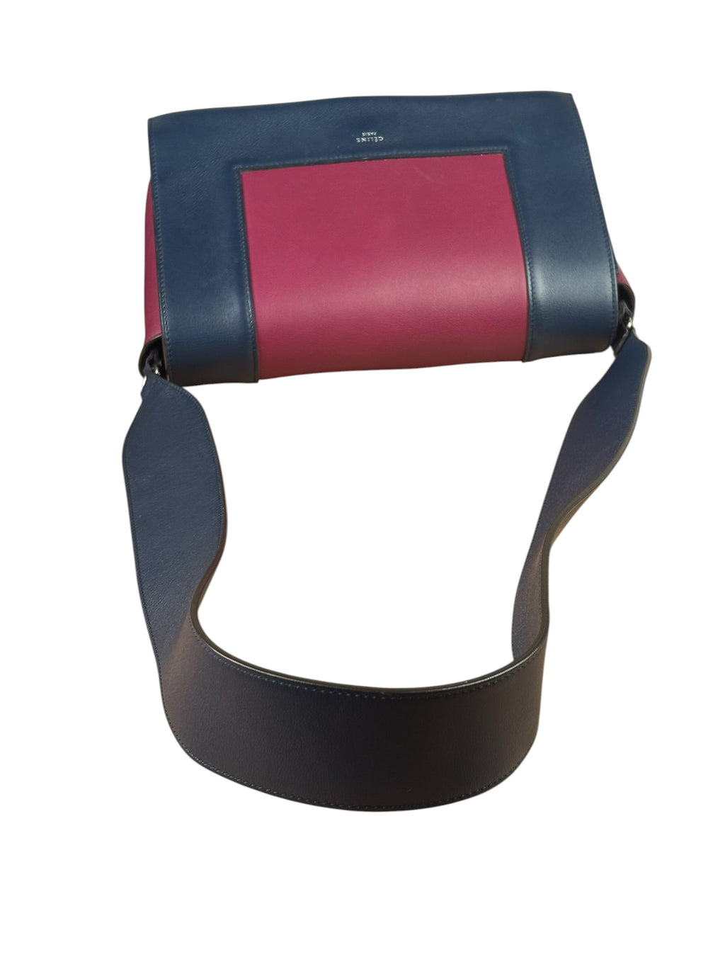 Celine Navy/Pink Leather Medium Shoulder Bag