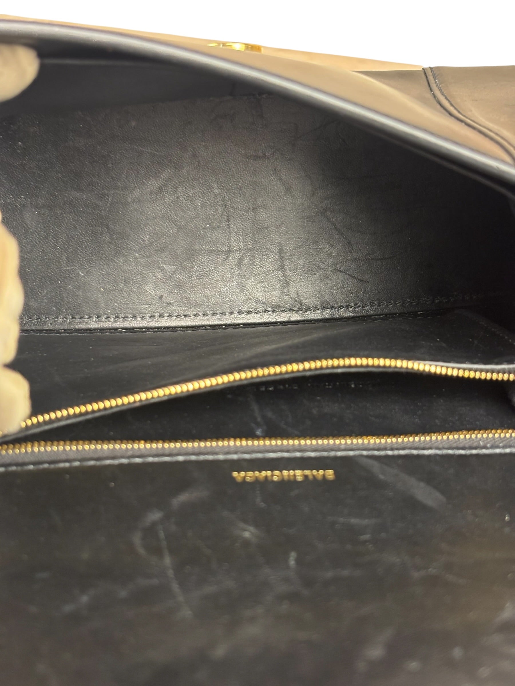 Balenciaga Black Hourglass Top Handle