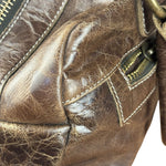 Balenciaga Vintage Brown Leather Moto Handbag