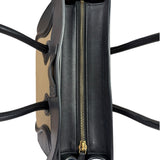 Celine Calfskin Leather/Suede Tri-Color Luggage Tote Bag