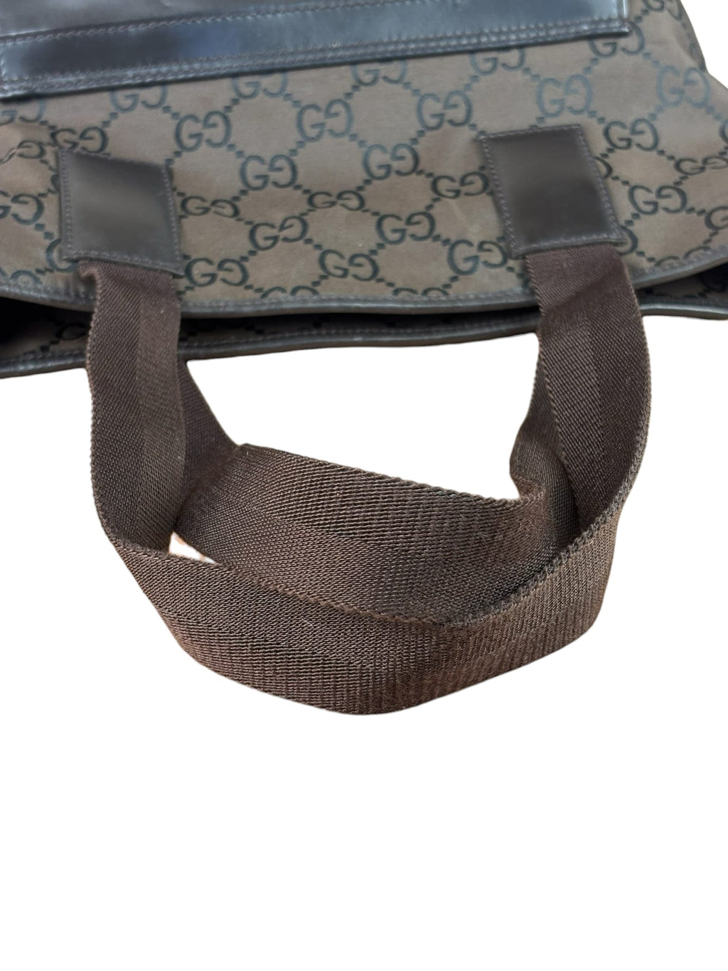 Gucci GG Nylon Tote Bag Brown Monogram Canvas