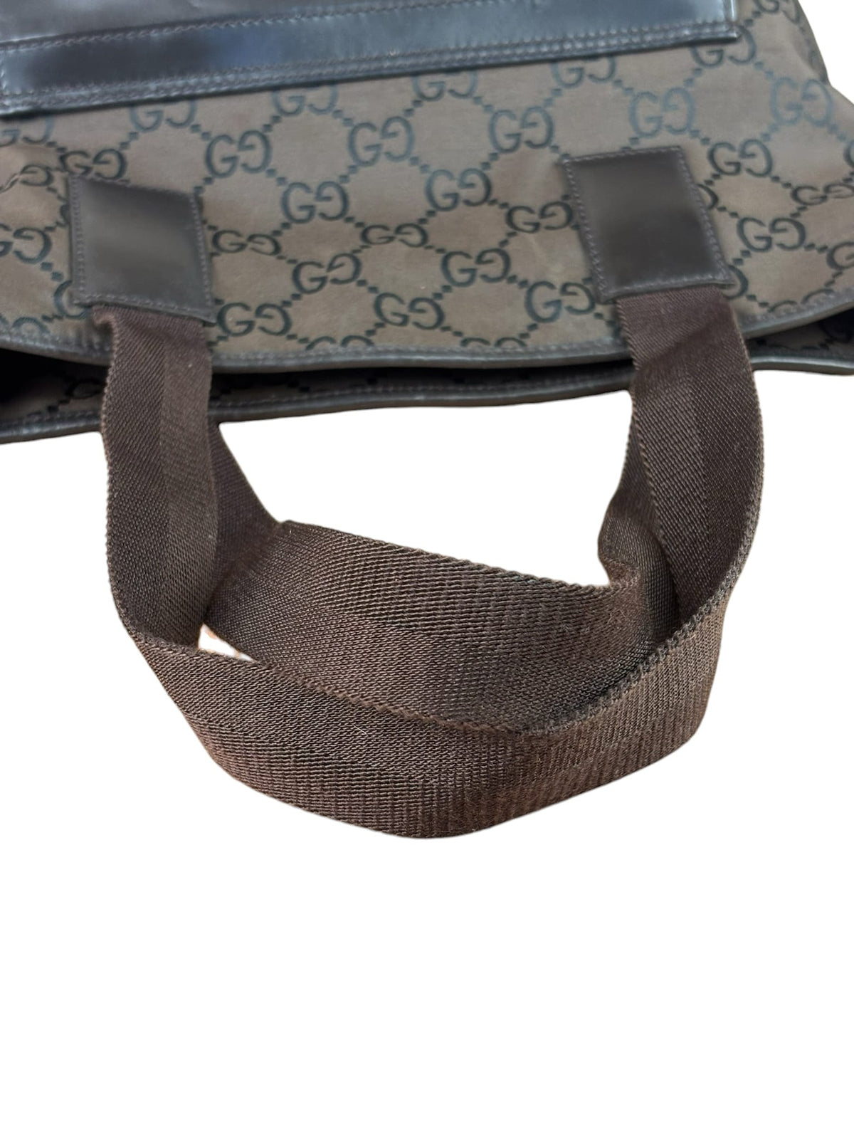 Gucci GG Nylon Tote Bag Brown Monogram Canvas