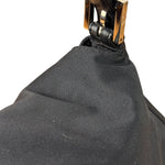 Fendi Black Leather Trim Mamma Baguette