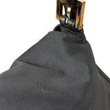 Fendi Black Leather Trim Mamma Baguette