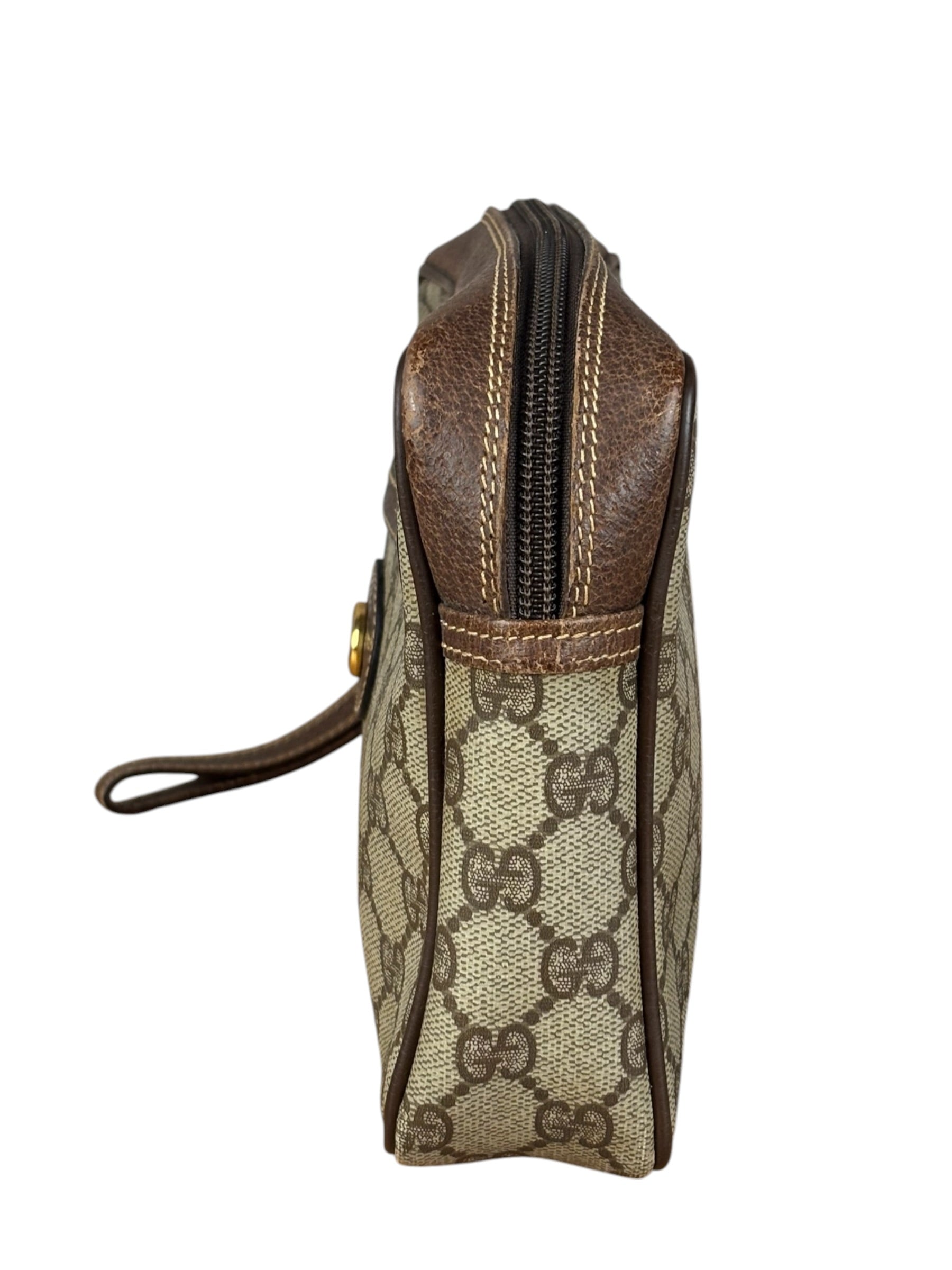 Gucci GG Vintage Coated Canvas Zip Pouch