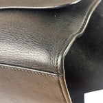 Celine Black Suede/Crocodile Embossed Leather Trapeze Two-Way Bag