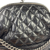 Chanel Black Quilted Lambskin Tabatiere Fold-Over Shoulder Bag 2014