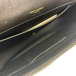 YSL Black Lambskin Matelasse Medium Loulou Shoulder Bag