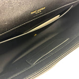 YSL Black Lambskin Matelasse Medium Loulou Shoulder Bag