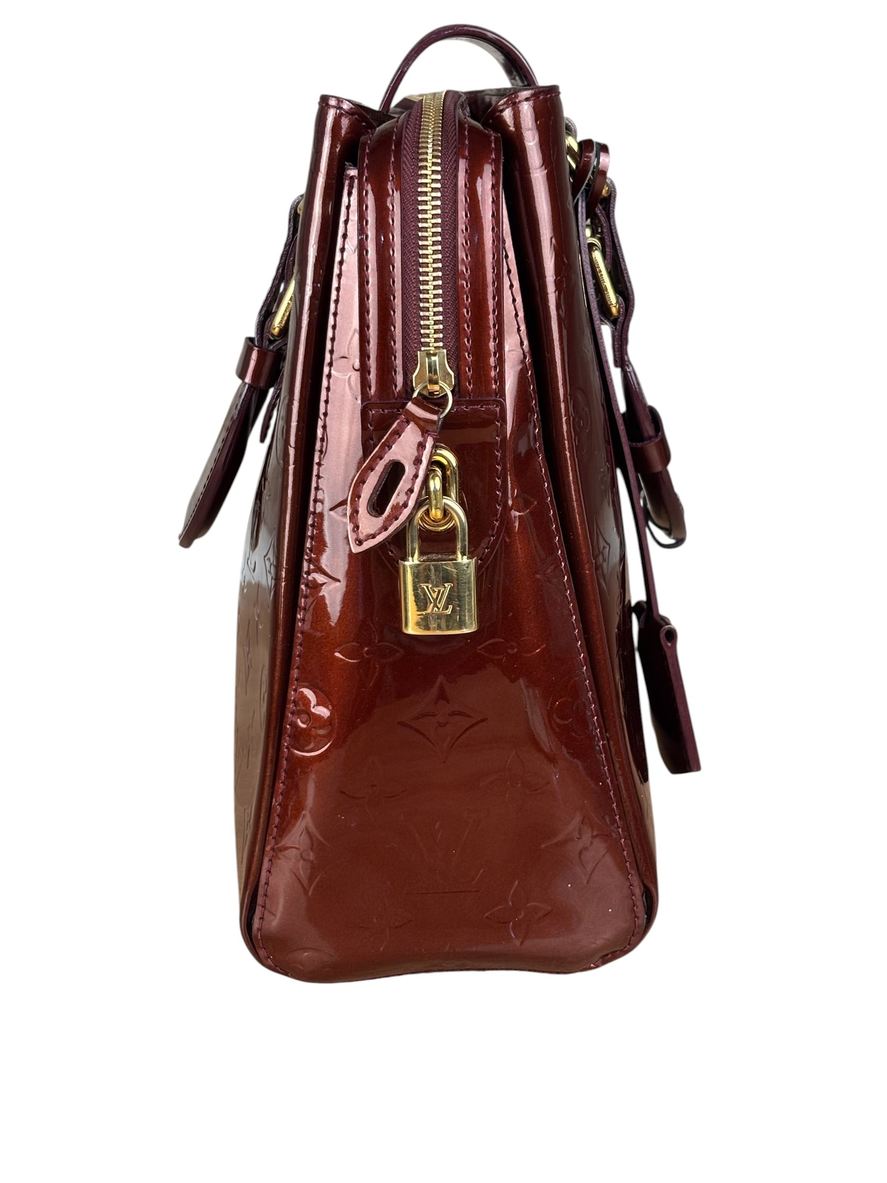 Louis Vuitton Burgundy Monogram Melrose Avenue Vernis  Handbag