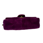 Gucci Magenta Velvet Marmont Matelasse Shoulder Bag
