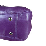Coach Vintage Purple Leather Hobo Shoulder Bag