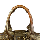Chloé Vintage Gold Metallic Paddington Bag