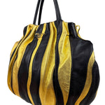 Prada Bicolor Leather Nappa Waves Tote Bag