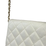 Chanel White Quilted Leather Side-Packs Dual Shoulder Bag 2019