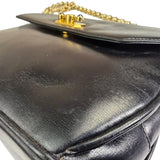Gucci Black Leather Flap Crossbody Bag