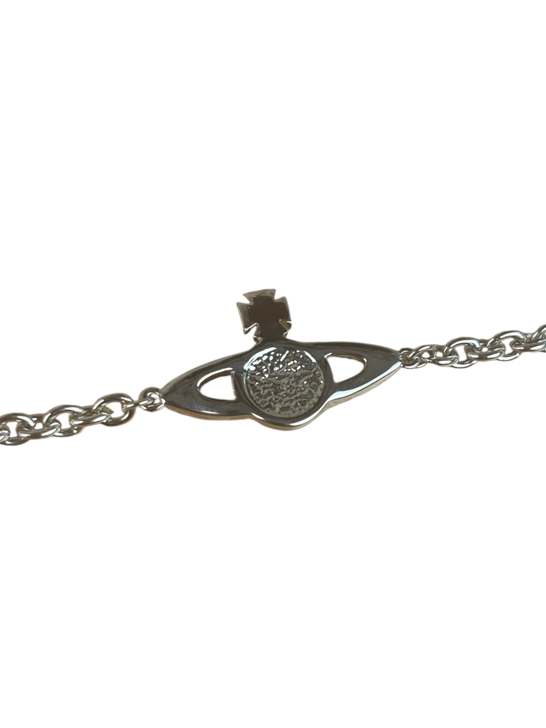Vivienne Westwood Sliver Toned Bas Relief Bracelet