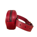 Gucci Red Leather Marmont Matelasse Waist Belt Bag