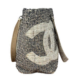 Chanel Grey Tweed Cambon Line Tote Bag 2004
