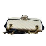 Gucci GG Marmont Cream & Navy Flap Bag