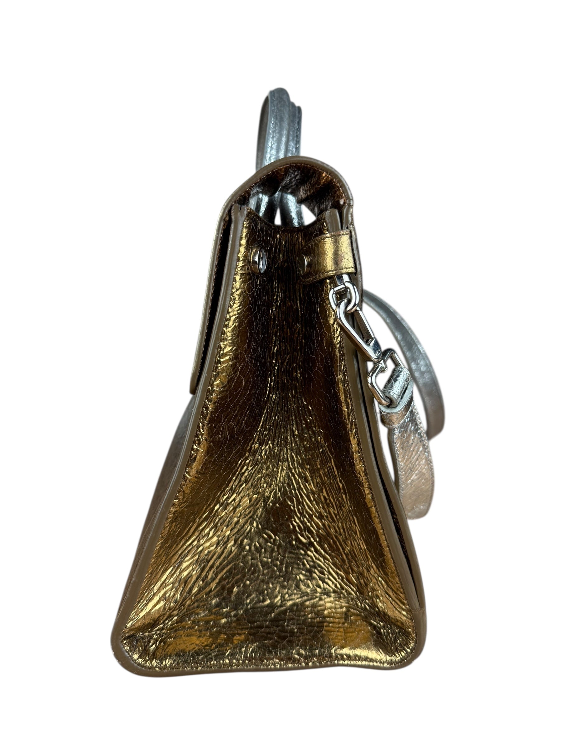 Christian Dior Diorever Gold Leather 2Way Handbag