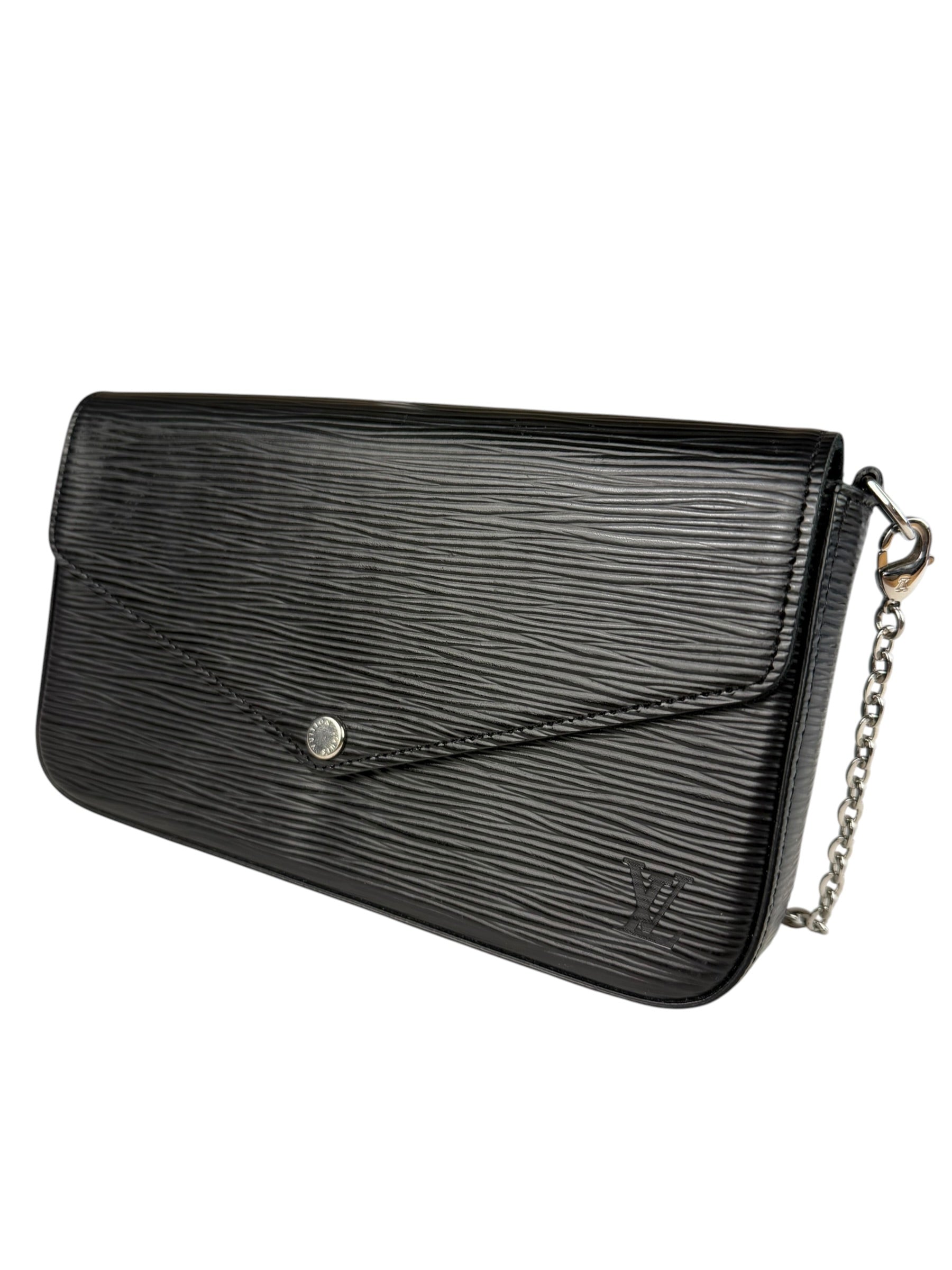 Louis Vuitton Black Epi Leather Felicie Pochette