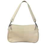 Christian Dior Vintage Beige Leather Stitch Saddlebag
