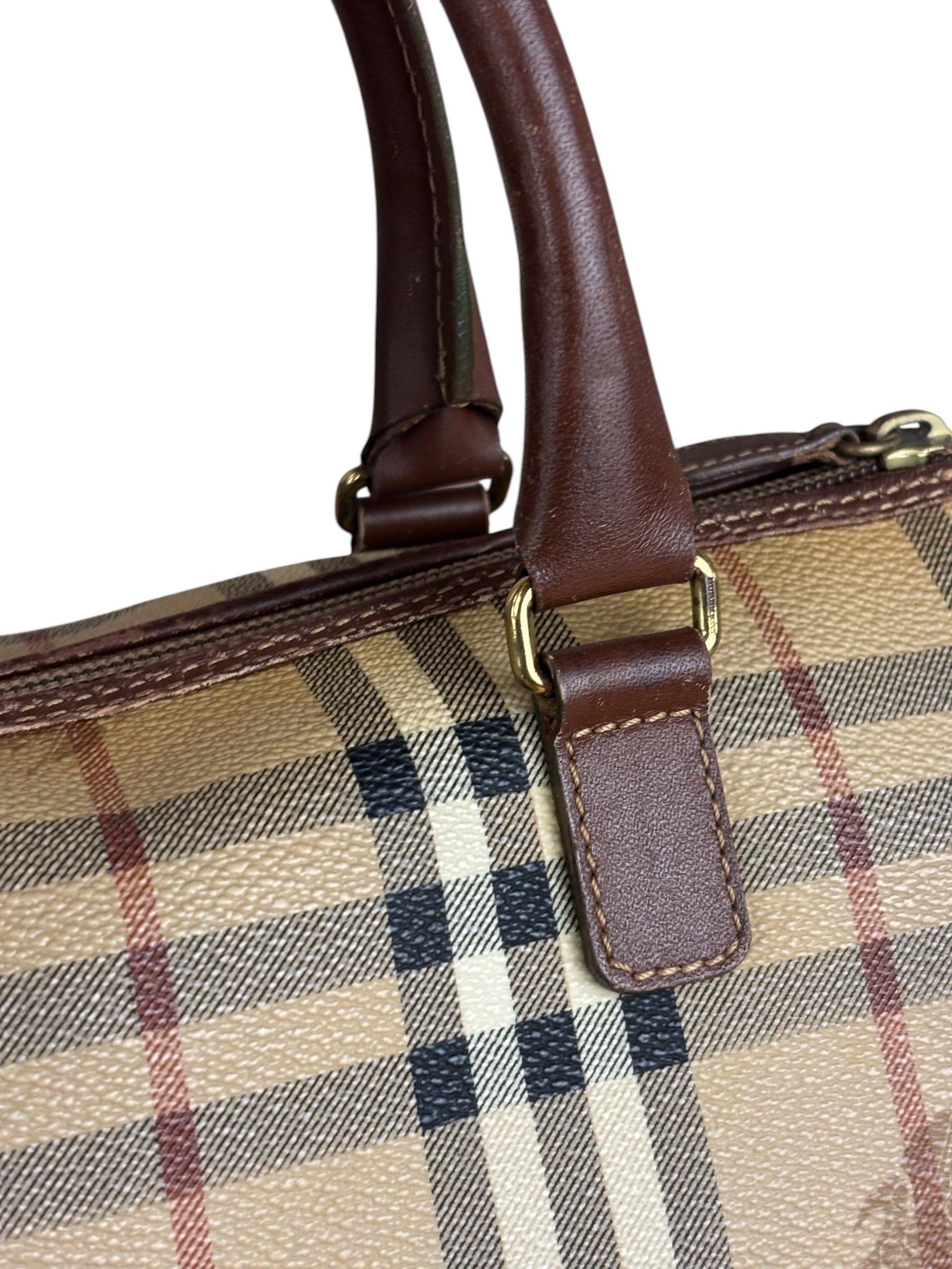 Burberry Vintage Haymarkert House Mini Boston Handbag