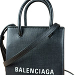 Balenciaga Black Mini Shopping Tote Phone Holder