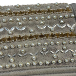Chanel Grey Suede Beaded Pearl/Bead Boy Flap 2014