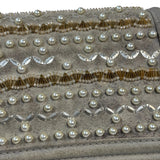 Chanel Grey Suede Beaded Pearl/Bead Boy Flap 2014