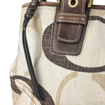 Coach Vintage Braided Strap Canvas Shoulder Bag