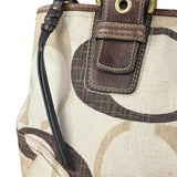 Coach Vintage Braided Strap Canvas Shoulder Bag