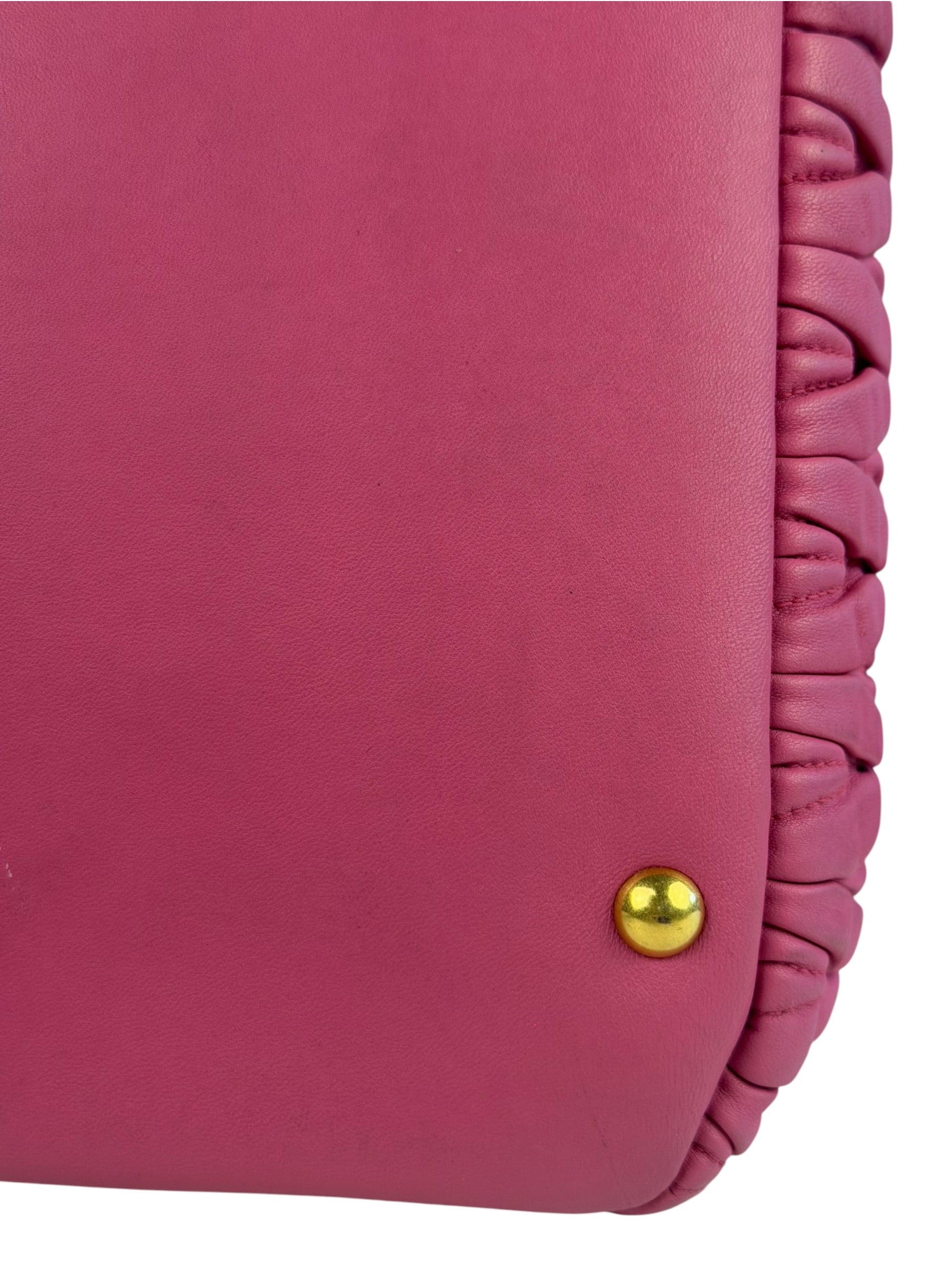 Miu Miu Pink Nappa Leather 2Way Tote Bag