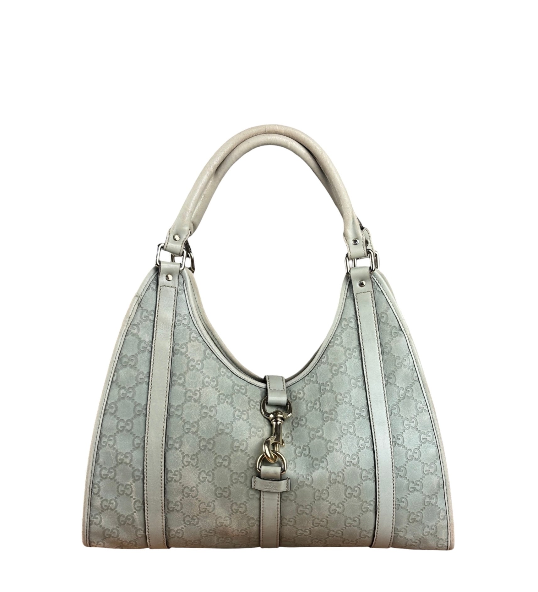 Gucci Green GG Monogram Guccissima Jackie Hobo Bag