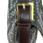 Fendi Vintage Brown/Grey Woven Baguette
